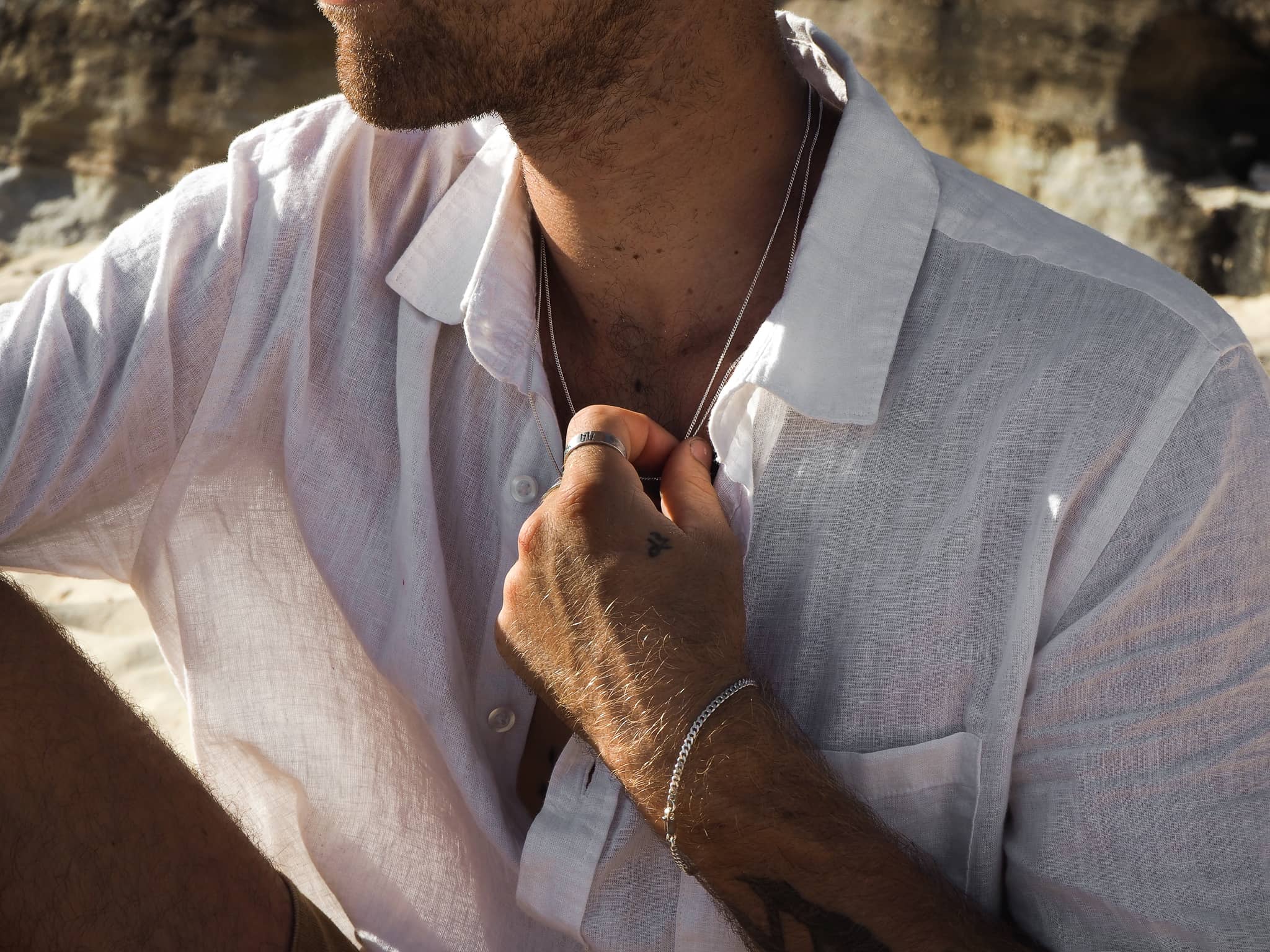 minimal sterling silver neck chains. - Image 3