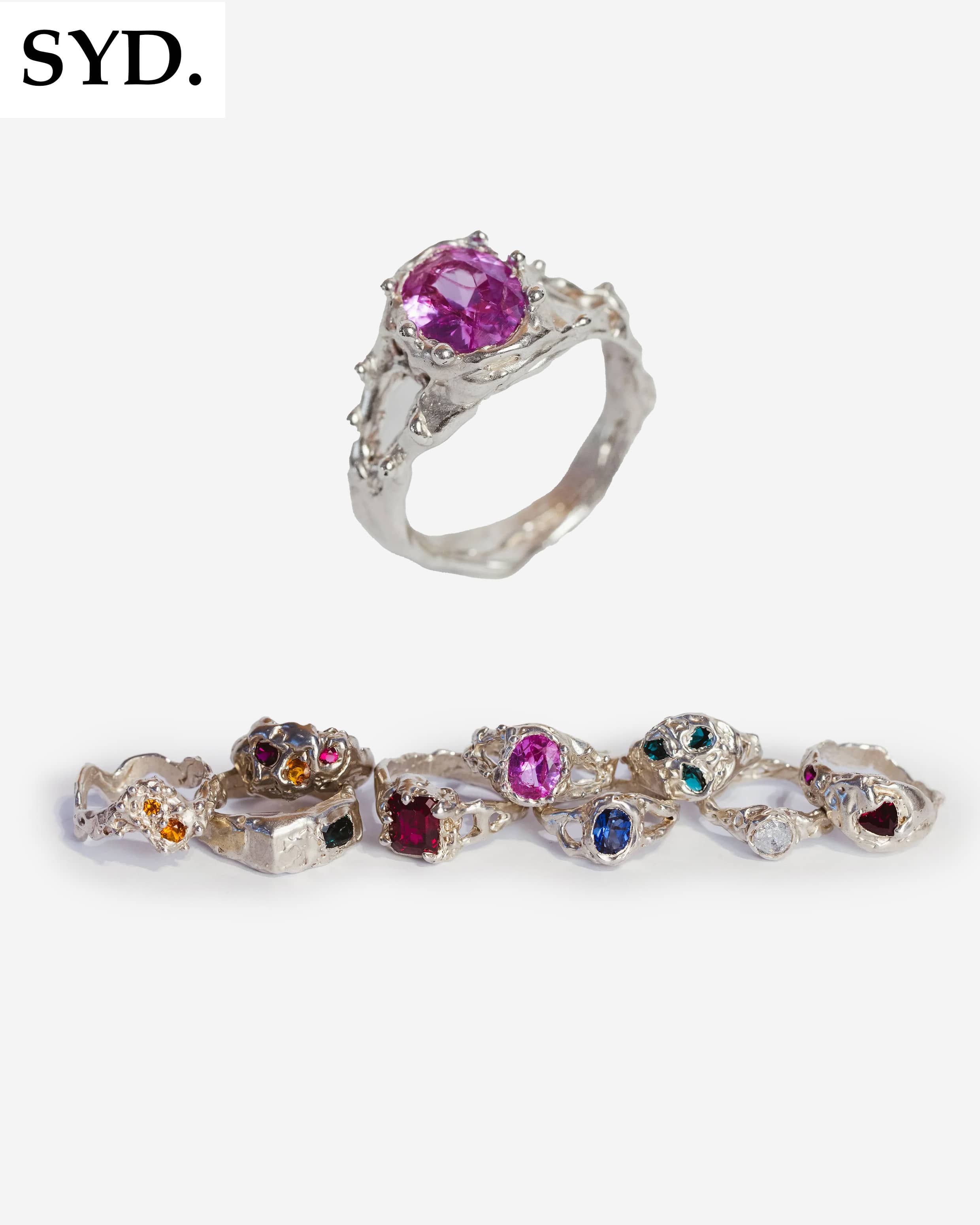sydney organic ring making class with gemstones (lost wax)